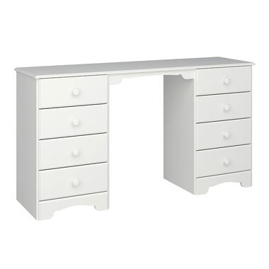 Hioshop Nilon console incl tabouret 8 tiroirs blanc product