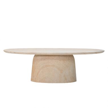 Table de jardin ovale - travertin naturel - 200x100x74 cm - Myrna product