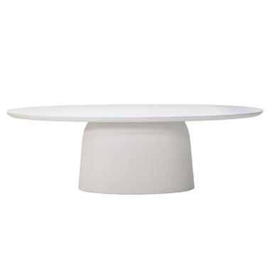 Table de jardin ovale - béton blanc - 300x110x74 cm - Myrna product