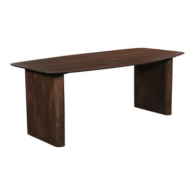 Eettafel Deens Ovaal - Donkerbruin Mangohout - 200x100x75cm - Dai product