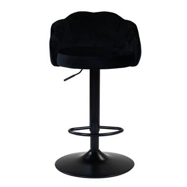 Tabouret de bar réglable velours noir - 50x52x85-105 cm - Lise - Lot de 2 product