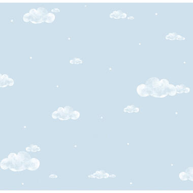 Sanders & Sanders papier peint - petits nuages - bleu et blanc - 53 cm x 10 m product