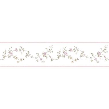 Sanders & Sanders frise papier peint - fleurs - rose clair, vert et blanc product