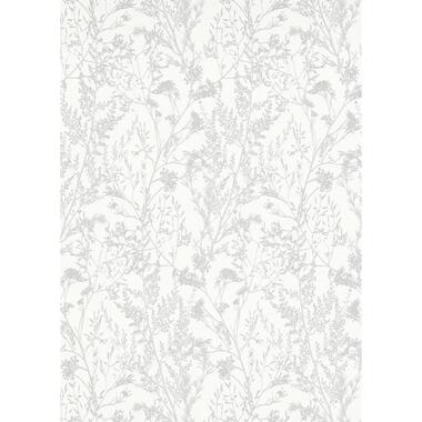 Erismann papier peint - fleurs des champs - blanc et gris - 53 cm x 10.05 m product