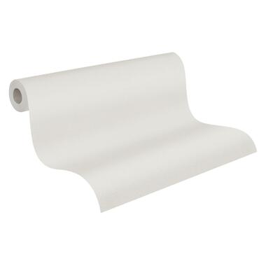 A.S. Création behangpapier - effen - wit en crème - 53 cm x 10,05 m - AS product