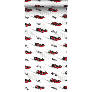 Sanders & Sanders behangpapier - race auto's - rood - 50 x 900 cm product