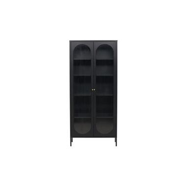 Svea - Mila vitrinekast - 80 x 180 cm - zwart product