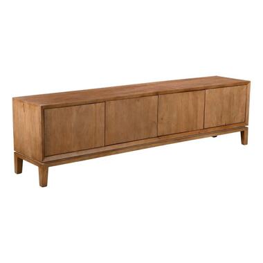 Tv-Meubel Lichtbruin Mangohout - 4 Deurs - 200x40x55cm - Juno product