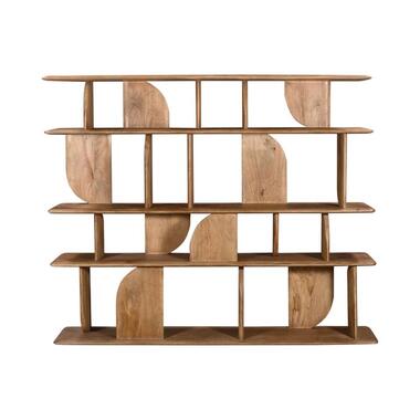 Wandkast Naturel Mangohout - Open - 170x35x140cm - Solis product