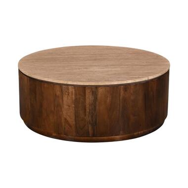 Giga Meubel Table Basse Elan - Travertin - Noyer product
