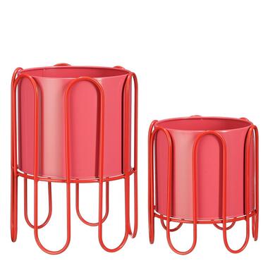 Mica Decorations Dione Bloempot op Standaard - Set van 2 product