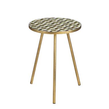 Mica Decorations Alanza Table d'appoint Extérieur - H52 x Ø39 cm - Métal - Vert product