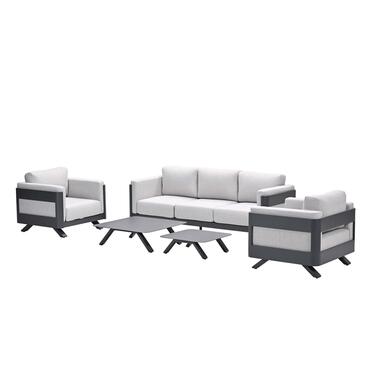 Realdo lounge sofa set - 5-delig - carbon black- valley sand product