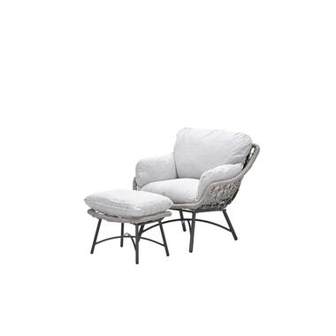 Logan fauteuil inclusief voetenbank - rope taupe - valley sand product