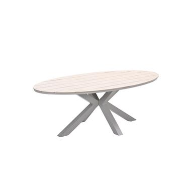 Edison tafel ovaal - 220x115 cm -taupe -light teak Vironwood product