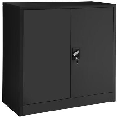 tectake Armoire métallique à dossiers 3 étagères 90x40x90cm, Noir product