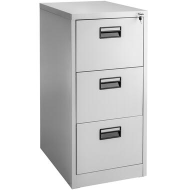 tectake Armoire métallique de classement avec 3 tiroirs 62,4x46x102,8cm, Gris product