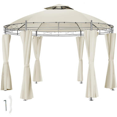 tectake Tonnelle ⌀ 3,5 m SIANA, Crème product