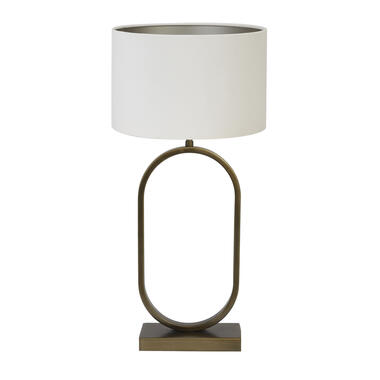 Lampe à poser Jamiri/Velours - Bronze antique/ blanc - 30x30x67cm product