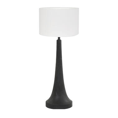 Lampe à poser Jovany/Polycotton - Noir/ blanc - 30x30x74cm product