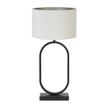 Lampe à poser Jamiri/Velours - Noir/ blanc - 30x30x67cm product