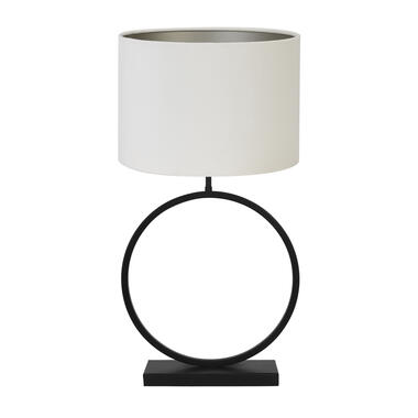 Lampe à poser Liva/Velours - Noir/ blanc - 40x40x78,5cm product