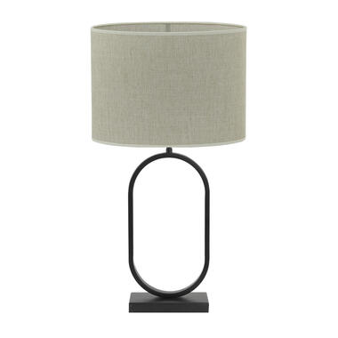 Lampe à poser Jamiri/Breska ovaal - Noir/ blanc - 38x17,5x74cm product