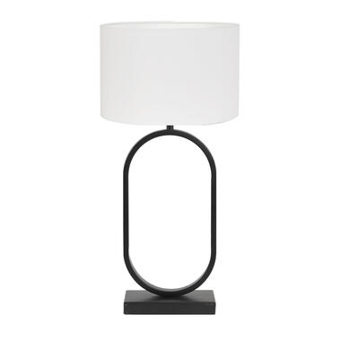 Lampe à poser Jamiri/Polycotton - Noir/ blanc - 30x30x67cm product