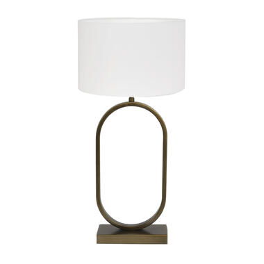 Lampe à poser Jamiri/Polycotton - Bronze antique/ blanc - 30x30x67cm product