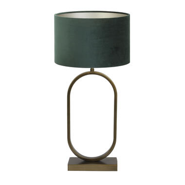 Lampe à poser Jamiri/Velours - Ant. bronze/ vert foncé - 30x30x67cm product