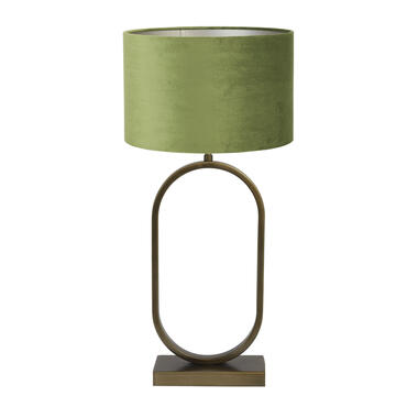 Lampe à poser Jamiri/Velours - Ant. bronze/ vert foncé - 30x30x67cm product