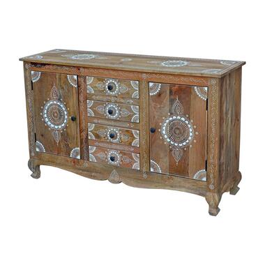 Sharma - Buffet avec 2 portes et 4 tiroirs en manguier brun clair product