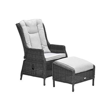 Chaise longue Garden Impressions Marbella Earl Grey avec repose-pieds product
