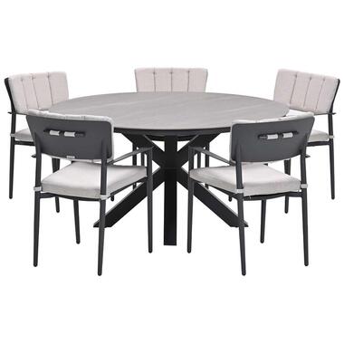 Ensemble de jardin Dane - Duuk - gris foncé - Ø150 cm - 6 pièces product