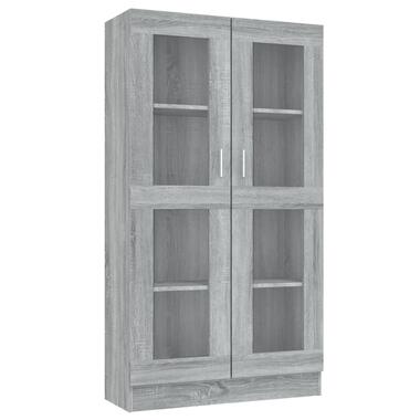 vidaXL - armoire à vitrine - Gris - Bois d'ingénierie product