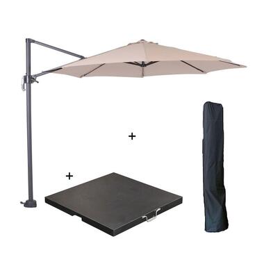Garden Impressions Hawaii parasol S Ø300 ecru + 80kg voet en hoes product