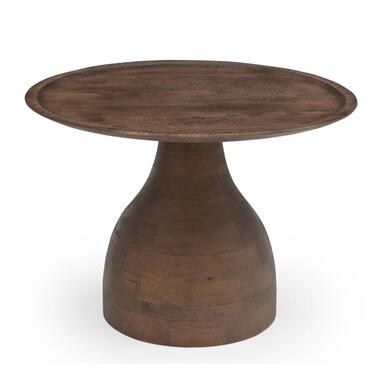 Table Basse - Ronde - Bois de Manguier - Brun Foncé - Ø60cm - Joji product