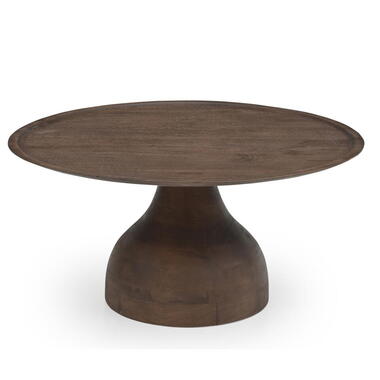 Salontafel Donkerbruin Mangohout - Ø80x39cm - Joji product