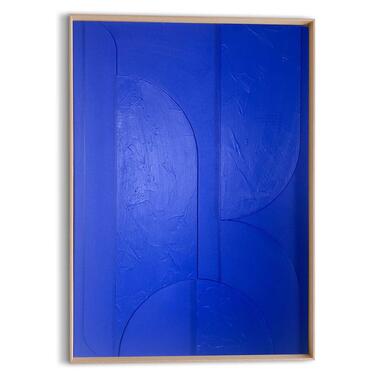Schilderij 3D Art Shapes - cobalt blue - 70x50cm - Blauw product