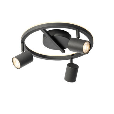 Qazqa opbouwspots back up zwart gu10 product