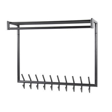 Kapstok Donkergrijs - 20 Haken - 100x27x80cm - Roede product