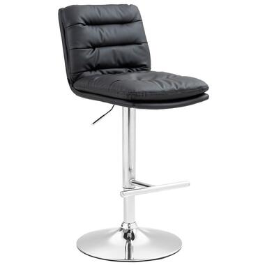 CLP Tabouret de bar Damar Chrome Cadre - Similicuir - Noir product