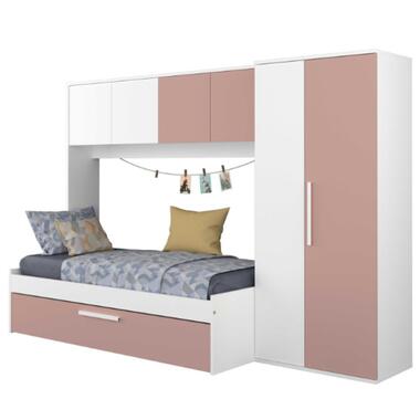 Bed met bedbrug en bedlade Lev-roze/wit product