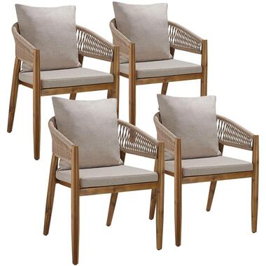 tectake Tuinstoel Manacor, ropedesign, Zandkleur product