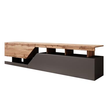 Meubella Meuble TV Canberra - Chêne - Anthracite - 200 cm product