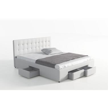 Meubella Lit double Milo - Blanc - 160x200 cm product