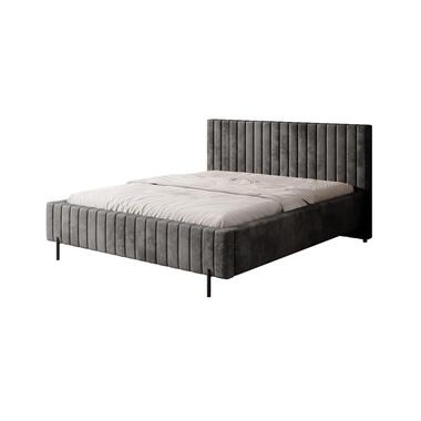 Meubella Lit double Ventum - velours gris foncé - 160x200 cm product