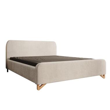 Meubella - Tweepersoonsbed Fortaleza - Beige stof - 160x200 cm product