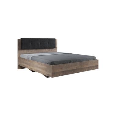 Meubella Lit double Acasia - Gris - Chêne - 160x200 cm product