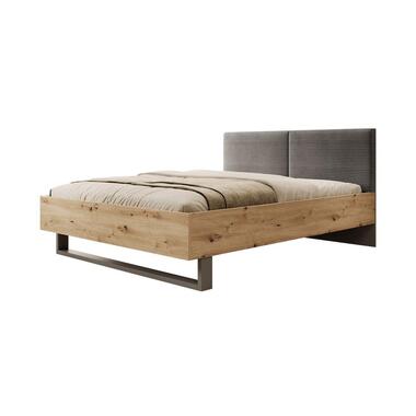 Meubella Lit double Roma - Gris - Chêne - 160x200 cm product
